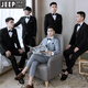 
Jeep (JEEP) best man's best suit autumn shirt men's long-sleeved white wedding wedding choir performance clothes brother group clothing black trousers + white shirt + strap + bow tie L
