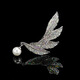 Xiao color corsage women's suit high-end brooch fashion versatile swan feather imitation pearl shirt birthday gift brooch buckle XZ0283 swan feather imitation pearl brooch