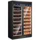 CIGARLOONG CL-340WB cigar cabinet, constant temperature and humidity cabinet, stainless steel cigar and wine cabinet, fully equipped with black titanium (cedar wood liner)