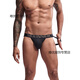 Chic Doll Sthong Men's Souswear Men's Underwear Double Tile Coton confortable et respirant Fil Sexy Low Hip Lift High Cross Cross European et American White 1 Strip L