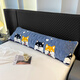Red Dragonfly Winter Double Couple Style Long Pillow Integrated Long Strip Pillow Parent-Child Large Pillow Core Double Pillow Cover Head Large Pillow Cover Cute Dog [Cotton Milk Fleece is more warmer] Pillow Cover + Pillow Core 48x120cm [1.2 meters bed]