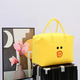 Sac de voyage en feutre de bande dessinée Internet Sac de rangement de grande capacité Sac de majuscule d'étudiant léger Small Fresh Mandbag [Poulet jaune Sally] [40 cm de long 30 cm de haut de 20 cm]