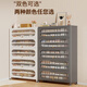 Yushili steel shoe cabinet household door glass door floor-standing multi-layer dustproof shoe rack entrance entrance large capacity storage shoe cabinet Titanium gray 5 door-10 floor-1695*800*350mm