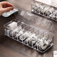 Haofanjie Mobiltelefondaten Kabelspeicherbox Ladekasten Desktop Organisation Kabel Box Drahtkasten Stromkabel Speicherartefakt 8 Gitter mit Abdeckung Transparent Modell 1 Pack