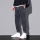 Woodpecker casual pants men's tying feet trendy workwear men's 2025 summer thin loose long pants 9859 black + 9859 gray plus velvet plus velvet M