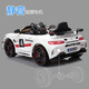 Yijing Mercedes-Benz Children's Electric Car Toony Control Control Rocking Car Rock To-To peut s'asseoir chez les enfants, les garçons et les filles de la petite enfance Porte-éducation TOP-ajustée gris argenté [roue douce + siège en cuir + swing + direction électronique + tige de traction]