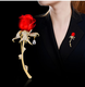 Mrs win 2025 new style red rose temperament brooch women's suit accessories brooch flower corsage atmospheric clothing accessories rose bright red