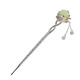 Jianla Jianla new ethnic ancient style jade lotus flower silver-plated Hanfu cheongsam women's hairpin hair accessories hairpin gift A1232-1 lotus hairpin A22-201