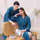 Dünne Satin-Bademantel am Ende des Jahres absorbieren die Nachthemd-Damen des Ehepaars Lange Plus-Größe Bademänze Frühling und Herbst 2201 Carbon Asche (Männer) 5xl (180-190 cm, 180-260jin [Jin gleich 0,5 kg])