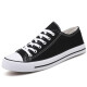 Red and green hundred-year low-top canvas shoes for men Korean style classic versatile black couple student lace-up casual shoes summer breathable cloth shoes black 40