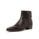 FZFD Top Layer Schaffell speicherte Zehen niedrige Absätze und Nacktstiefel für Frauen Retro -Stil einfach und vielseitig Winterstil Women Stiefel Dicke Absatz Stiefel für Frauen Single Lily Brown 38