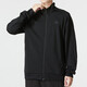 Adidas Men's Sports Cost Fitness Fitness Casual and Fashay Open-Basted Stand-Up Collar veste veste pantalon en tricot lâche H46101 + GK9226 / Black Trois bandes sur le côté de la veste L