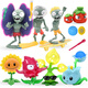 Plant vs. Zombie Toys Doll Set Sun God Zombie Sunflower Electromagnetic Shield Zombie Gift Box 5 Hard Glue Plants + 3 Hard Glue Zombie 686-60