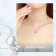 Zhou Taisheng Zhou Taisheng platinum pendant pt950 hollow four-leaf clover platinum pendant birthday gift for girlfriend 2.05g