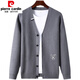 Pierre Cardin (Pierre Cardin) Hair V-Neck Cardigan Men's Automne NOUVEAU PULAT TRICHÉE HIVER Moyen d'âge moyen et âgé de papa de coiffure pour hommes Green 180 / 92A2XL Recommandé 155-170Jin [Jin est égal à 0,5 kg]