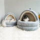 Bad Little Pet Cat House Spring and Summer Four Seasons Universal Semi-Enclosed Dog House Mongolian Cat House Warm Cat House Small Dog Pet Mongolian Cat House Large [16 Jin [Jin equals 0.5 kg] Cat 10 Jin [Jin equals 0.5 kg] Dog]