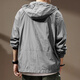 JEEP SPIRIT Jeep ice silk cool outdoor sun protection clothing men's summer thin fishing clothing hooded work jacket men's and women's tops light gray XL suitable for 145-165Jin Jin equals 0.5 kg