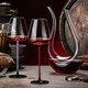 Genus black tie red wine glass set decanter tall cup home high-end light luxury crystal glass wine glass wine set red stem crystal red wine glass 360ml 6 pieces + harp decanter