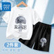 
Jewish boys summer suit 2025 new big children's clothing summer short-sleeved shorts children's summer sports clothes [a set of sDR674r] 57rE 120