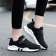 Zapatillas de hebilla autoadhesivas para niños sin atar cordones, la gente perezosa es conveniente para usar zapatos deportivos de adolescentes, zapatos de niños grandes, malla transpirable, estudiantes de secundaria, zapatos de malla de niños de 15 años, zapatillas para correr de velcro 6627 negros 42