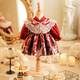 Goofloron Dress de un año, niña, agarra ropa semanal, traje de espigas de niños pequeños festivos de princesa de la princesa de estilo nacional fiesta de cumpleaños de cumpleaños año otoño año año + tasel nube hombro (zq9902) 80
