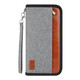 Sky Forest Passport Bag Travel Document Storage Ticket Clip RFID Card Bag Multi-function Zipper Passport Clip Black