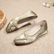 Yonghechun Komfortable Keilgestickte Schuhe elegante Mode-Frauenschuhe Anti-Rutsch alte Peking-Stoffschuhe Hanfu Mom Schuhe Cheongsam Frauen-Single-Schuhe C723-81-June Green 38 Standardnummer