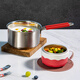 Xishi (CIZZLE) series red handle milk pot baby food pot 304 stainless steel non-stick pot induction cooker universal 16CM