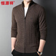 Hengyuanxiang 100% wool cardigan men's stand collar thick warm sweater jacket HJ219 Zhongca 175/92A