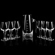 National standard liquor tasting glass crystal glass tasting cup 50ml goblet tulip wine tasting glass set one or two glasses 50ml national standard wine glass single (no label)