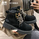 Semir Martin Boots Мужская высокая версия подлинная кожаная осень и зимняя новая рабочая одежда для женщин для женщин открытые пары не могут победить большие желтые ботинки для женщин желтые коричневые 42 мужчины.
