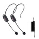 IMVP one-to-four wireless headset for teachers hanging microphone audio amplifier amplifier mixer stage professional performance outdoor karaoke microphone training universal one-to-four headset (with display, high-definition radio) suitable for audio/amplifier/amplifier and other equipment 50-meter wireless transmission without whistling