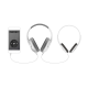 KOSS fashionable simple and convenient foldable headset head-mounted HIFI with wire control sports business universal headset UR42i white