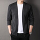 Announcement Bird sweater men's knitted cardigan spring and autumn new style solid color fashion versatile pure sweater jacket for young and middle-aged men dark gray hpl-a32321 XL 175