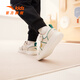 Anta children's shoes for men and women children's sports shoes for spring and summer 2024 breathable Velcro versatile low-top casual shoes gray/stone green/white 9902-1 children 28/17.5cm