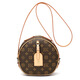 Mospoke Luxury haut de gamme Brand tout nouveau sac pour femmes sac à gâteau rond sac crossbody sac rond petit sac d'épaule sac marron grande taille (cuir supérieur) avec PVC