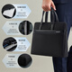 Onte Thickened Business Bag Briefcase Large Capacity 15.6 Inch Computer Bag Briefcase Handheld Men's Firm File Bag Custom Briefcase 841 Black File 1 [Previous Zipper Bag Thickened Wear-resistant Water Splashing resistant]