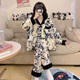 莫代尔2025新款睡衣毛绒珊瑚绒家居服秋冬季天女法兰绒加绒加厚大码套装 6623旗舰款 女M码(建议体重80-100斤)