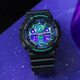 CASIO G-SHOCK Heart of the Ocean Trendy Colorful Sports Dual Display Men's Watch Neon Warrior GA-100BL-1ADR