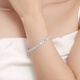 Yuan Shengfu's new PT950 fine filigree platinum bracelet, fashionable and versatile platinum baby's breath bracelet with adjustable opening, 10.94g/thickness, about 5.8mm