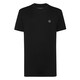 菲利普普兰（PHILIPP PLEIN）男装 男士棉质金属LOGO徽标短袖T恤衫 MTK4855 PJY002N 黑色 3XL