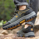 American Camel Mountaineering Herbst Herren Sport Outdoor-Schuhe Große Reiseschuhe Anti-Slip-Wasserddy-Schuhe mit mittleren Alters 46 14088 Grau 38