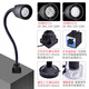 Polyo LED machine tool work lamp, lighting lamp, punch milling machine grinder table lamp, soft pole tube lamp, strong magnetic iron base CNC machine tool lamp 24V 220V 9 plastic lamp holder + switch magnetic fixation 24-36V (5W)
