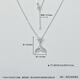 Gaibaolou PT950 platinum necklace for women, adjustable clavicle chain, fish scale and fish tail pendant, platinum chain set, 43cm4.16g