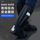 Qiaogongfang Waterproof and Rainproof Shoe Covers for Men and Women High-Top Thickened Anti-Slip Black High-Top L 36-37 Size