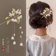 Yueyangsi girls' Hanfu headwear, children's hairpins, new Chinese style wooden hairpins, women's ancient style hairpins, high-end horse-faced skirt accessories, a set of jade rabbit and laurel hairpins, free eyebrow stickers