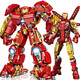 Tygaole building blocks Iron Man mecha building blocks anti-hulk armor new steel robot assembly boy Iron Man semi-transparent mecha-1203 particles