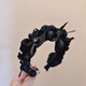 
LeMIAO 2024 early spring new product retro acetate satin high-quality Hepburn style exquisite bow hairpin headband women F826-black Hepburn style hairpin