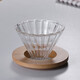 Wanjia full hand brewed coffee pot high borosilicate glass with scale sharing pot swirl texture cold brew American filter cup set [with 40 pieces of filter paper] 450ml sharing pot