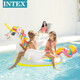 Intexintex Kinder aufblasbarer montierter Wasser schwimmendes Bett Schwimmbett kleine gelbe Entenspielzeug Schwimmring schwimmende Reihe Schwimmbad Flamingo 57561 kleines Einhorn (einschließlich kleiner Handpumpe)